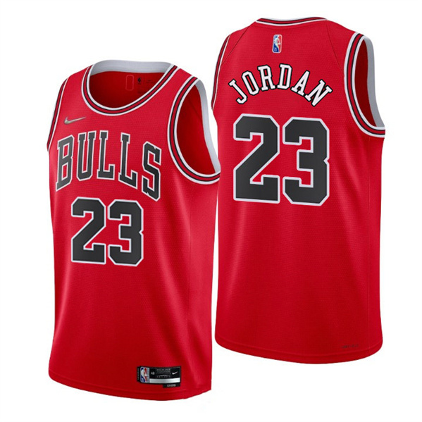 Men's Chicago Bulls #23 Michael Jordan Red 75th Anniversary Stitched Basketball Jersey